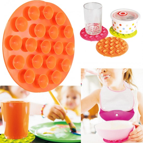 Kids Baby Bowl Pad Milk Bottle Silicone Magical Anti Slip Meal Suction Mat Kitchen Dishes Dinnerware Cook Tool