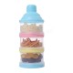 Random Color 3 Layer Baby Milk Feed Powder Dispenser Container Compartment Travel Bottle Storage Box