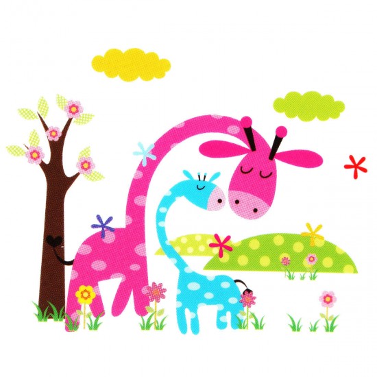 Baby Kids Room Cute Cartoon Jungle Animals DIY Removable Wall Sticker Decal Kid Nursery Home Art Decoration