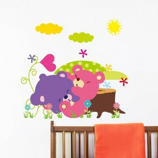 Baby Kids Room Cute Cartoon Jungle Animals DIY Removable Wall Sticker Decal Kid Nursery Home Art Decoration