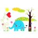 Baby Kids Room Cute Cartoon Jungle Animals DIY Removable Wall Sticker Decal Kid Nursery Home Art Decoration