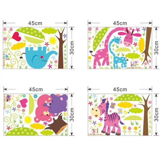 Baby Kids Room Cute Cartoon Jungle Animals DIY Removable Wall Sticker Decal Kid Nursery Home Art Decoration Baby Kids Room Cute Cartoon Jungle Animals DIY Removable Wall Sticker Decal Kid Nursery Home Art Decoration