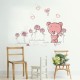 Cartoon Pink Bear Wall Sticker Home Decor Girl Kid Room Decoration