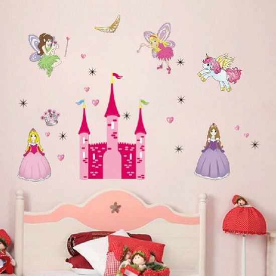 Children Kids Princess Girl Waterproof Removable Sweet Fairy Castle Wall Stickers Decal Bedroom DIY Decoration Children Kids Princess Girl Waterproof Removable Sweet Fairy Castle Wall Stickers Decal Bedroom DIY Decoration