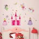 Children Kids Princess Girl Waterproof Removable Sweet Fairy Castle Wall Stickers Decal Bedroom DIY Decoration