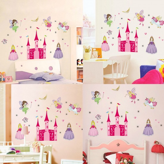 Children Kids Princess Girl Waterproof Removable Sweet Fairy Castle Wall Stickers Decal Bedroom DIY Decoration Children Kids Princess Girl Waterproof Removable Sweet Fairy Castle Wall Stickers Decal Bedroom DIY Decoration