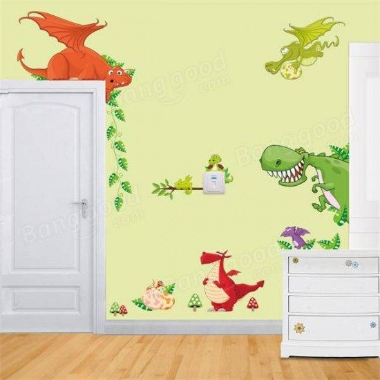 DIY Removable Dinosaur Park Decal Home Kids Bedroom Decor Wall Sticker Wallpaper