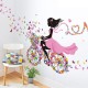 DIY Wall Sticker Kids Room Decoration Butterfly Princess Bike Girl Art Decal Home Mural