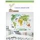 Kids Room Home Decor Great Colorful World Map DIY Removable Wall sticker Decal