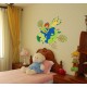 Moving Cartoon Kids Earth Wall Stickers Children's Room Art DIY Cute Decoration Wallpaper Decals Background
