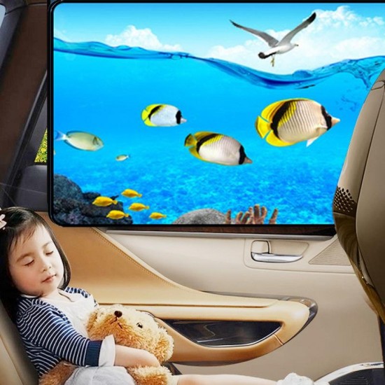 Cartoon Magnetic Car Sun Protector Side Window Sunshade Curtain Summer Adjustable Sunscreen Baby Shade Solar UV Foils Cartoon Magnetic Car Sun Protector Side Window Sunshade Curtain Summer Adjustable Sunscreen Baby Shade Solar UV Foils