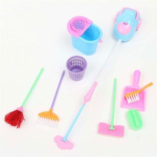Mini 9Pcs a Set Doll Cleaning Tools Furniture Home Princess Baby Plush Cleaner Household Model Toys Mini 9Pcs a Set Doll Cleaning Tools Furniture Home Princess Baby Plush Cleaner Household Model Toys