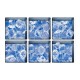 PAG 6pcs 13x13cm Ice Pattern 3D Anti Slip Waterproof Bathtub Sticker