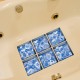 PAG 6pcs 13x13cm Ice Pattern 3D Anti Slip Waterproof Bathtub Sticker