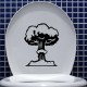 Vinyl Mushroom Cloud Toilet Seat Wall Sticker Bathroom Decal