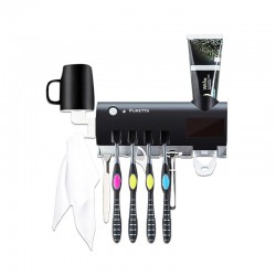 1.2W UV Solar Toothbrush Toothpaste Dispenser Bathroom Accessories Sterilizer Toothbrush Rack Wall Mounted Tooth Brush Holder 1.2W UV Solar Toothbrush Toothpaste Dispenser Bathroom Accessories Sterilizer Toothbrush Rack Wall Mounted Tooth Brush Holder