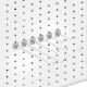 25pcs 20cm Silver Single Pegboard Hooks Retail Display Hook