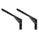 2Pcs 12" L-Shaped Folding Triangle Bracket Storage Table Wall Shelf Bracket Bathroom Shelf