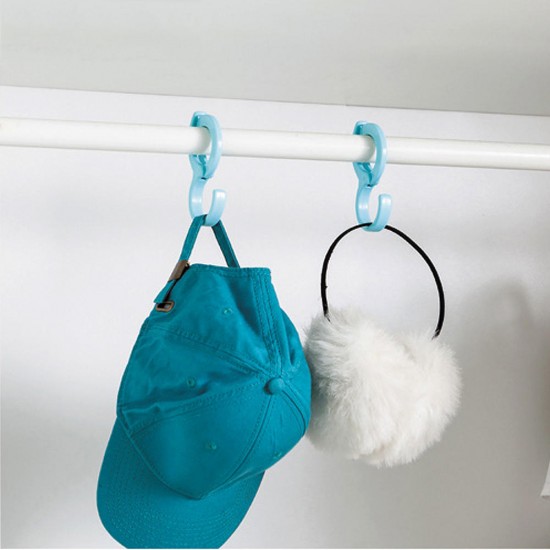 2pcs Honana BS-453 ABS Plastic S Shape Towel Hook Multi-function Lovely Coat Hat Bag Holder Decor Hanger