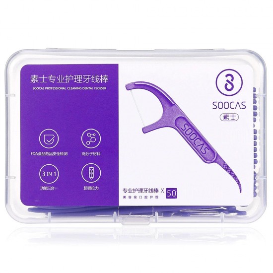 300pcs Xiaomi Soocas Professional Dental Flosser Ergonomic Design FDA Testing Food Grade