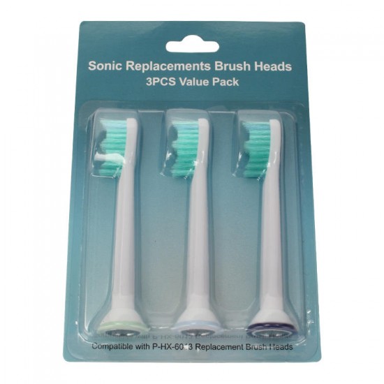 3PCS Universal Sonic Replacement Toothbrush Head For Philips Sonicare Proresuits