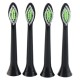 4Pcs Replacement Toothbrush Heads for Philips Sonicare Diamond Clean BLACK Toothbrush Heads for Philips HX6064/33 Phillips