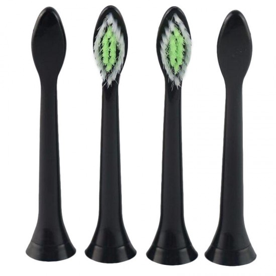 4Pcs Replacement Toothbrush Heads for Philips Sonicare Diamond Clean BLACK Toothbrush Heads for Philips HX6064/33 Phillips