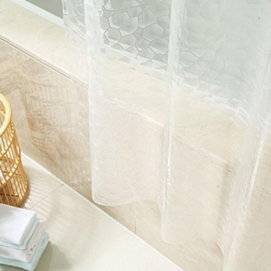 180X180cm PEVA Waterproof Water Cube Pattern Thicker Bath Shower Curtain