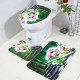 180x180CM Bamboo Pebble Orchid Toilet Rug Mat Bathroom Shower Curtain with Hooks