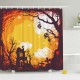 180x180cm Halloween Flying Ghost Polyester Shower Curtain Bathroom Decor with 12 Hooks