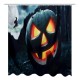 180x180cm Halloween Pumpkin Bathroom Shower Curtains Toliet Mat Rug With 12 Hooks