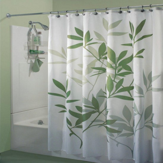 Honana 71" x 71" Leaves Fabric Shower Curtain European Printing Waterproof Anti-mildew Bathroom Curtain