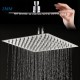 12 Inch 2mm Thin Pressurized Rotatable Rainfall Shower Head Square Stainless Steel Top Spray Head