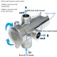 1/2 Inch Three Way Shower Head Diverter Valve Shower Arm For Shower Head Holder