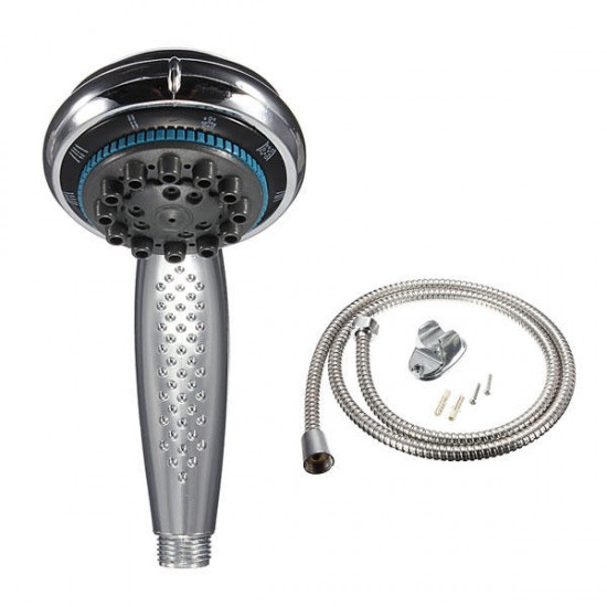 5-Mode Chrome Bathroom Handheld Shower Head Set With 1.5m Hose