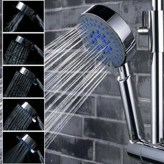 5 Mode Multifunction Chrome Adjustable Water Shower Head