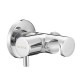KCASA Bathroom Brass Double Way Angle Valve Water Knockout Trap with Shower Head Bidet Holder