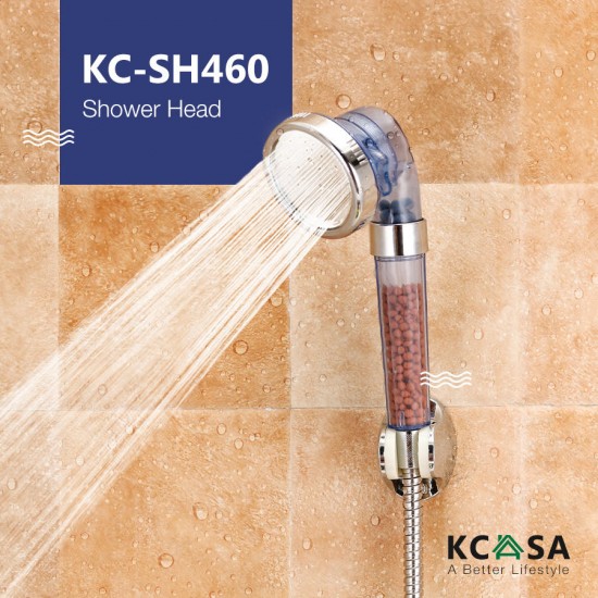 KCASA KC-SH460 Bathroom Shower Head Handheld Adjustable Negative Ion SPA Pressurize Filter