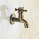 Antique Brass Wall Mounted Garden Bathroom Basin Faucet Mop Water Machine Tap