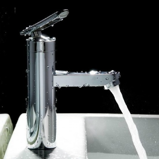 Bathroom Kitchen Wash Basin Faucet Two Hole Hot&Cold Mixer Water Taps