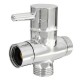Brass 3 ways T-adapter Diverter Valve Water Pipe Switching Valve Faucet Accessory