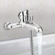 Chrome Bathroom Mixer Faucet Tap Bathtub Shower Head Hot Cold Mixing Vavle Knob Spout Wall Mount