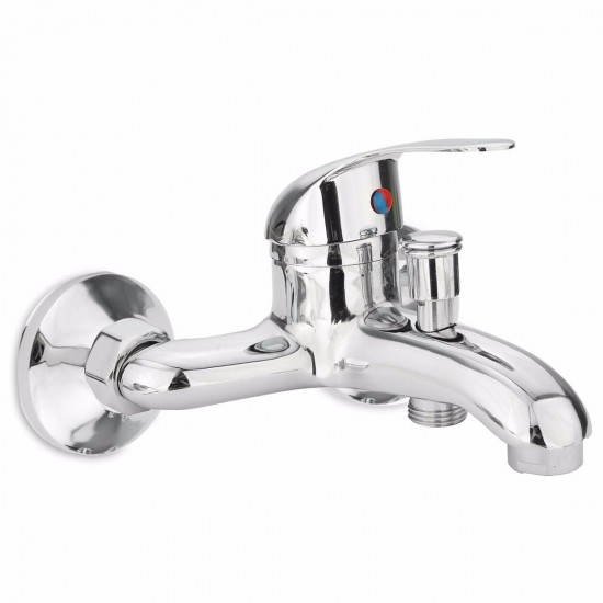 Chrome Bathroom Mixer Faucet Tap Bathtub Shower Head Hot Cold Mixing Vavle Knob Spout Wall Mount Chrome Bathroom Mixer Faucet Tap Bathtub Shower Head Hot Cold Mixing Vavle Knob Spout Wall Mount