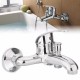 Chrome Bathroom Mixer Faucet Tap Bathtub Shower Head Hot Cold Mixing Vavle Knob Spout Wall Mount Chrome Bathroom Mixer Faucet Tap Bathtub Shower Head Hot Cold Mixing Vavle Knob Spout Wall Mount