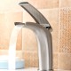 Copper Waterfall Faucet Sliver Bathroom Single Handle Faucet Vanity Sink Basin Mixer Tap