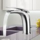 Copper Waterfall Faucet Sliver Bathroom Single Handle Faucet Vanity Sink Basin Mixer Tap Copper Waterfall Faucet Sliver Bathroom Single Handle Faucet Vanity Sink Basin Mixer Tap