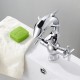 Creative Dolphin Shape Double Handle Basin Sink Mixer Tap Chrome Finish Faucet Creative Dolphin Shape Double Handle Basin Sink Mixer Tap Chrome Finish Faucet