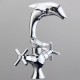 Creative Dolphin Shape Double Handle Basin Sink Mixer Tap Chrome Finish Faucet Creative Dolphin Shape Double Handle Basin Sink Mixer Tap Chrome Finish Faucet
