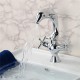 Creative Dolphin Shape Double Handle Basin Sink Mixer Tap Chrome Finish Faucet Creative Dolphin Shape Double Handle Basin Sink Mixer Tap Chrome Finish Faucet