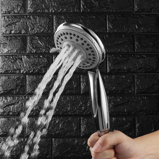 Adjustable Shower Head Bathroom Handheld Five Shower Modes Showerhead Wall Mounted